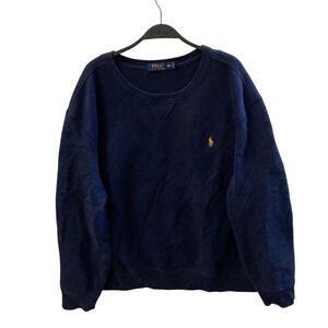 Polo Ralph Lauren Navy Blue Crewneck Sweatshirt Mens XXL Pony Logo